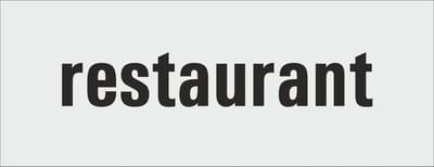 restaurant deurbordje - deur - tekstbordje - zelfklevend - geanodiseerd aluminium - 130 x 50 mm. - dikte 0,5 mm. - 5 jaar garantie!