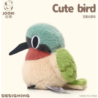 11cm Mini Levensgetrouwe IJsvogel, Mus, Vorkstaart Zonvogel, Spreeuw Pluche Speelgoed Gevuld Pluizige Vogel Zachte Pop Kinderverjaardag Kerstcadeaus 11cm gray