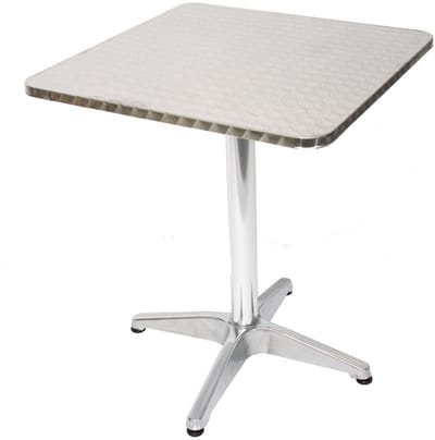 Set van 10 aluminium bistrotafel M28, tafelset tuintafel, rechthoekig 60cm
