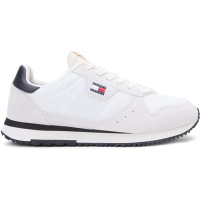 Tommy Hilfiger Tjm Eva Runner Leather Shoes Ecru/black Taglia: 40 | Sneakers Outlet | Uomo | Marrone