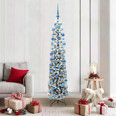 vidaXL - Kunstkerstboom - Groen - 180 - cm - PVC - en - Staal - en - Kunststof