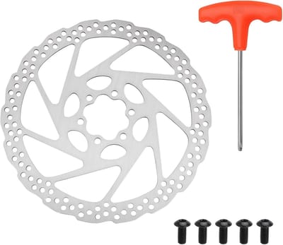Complete Set van 180 mm Remschijven voor Fietsen, RVS, Geschikt voor Shimano MTB en Wegfietsen met 6 Gaten en T25 Schroeven