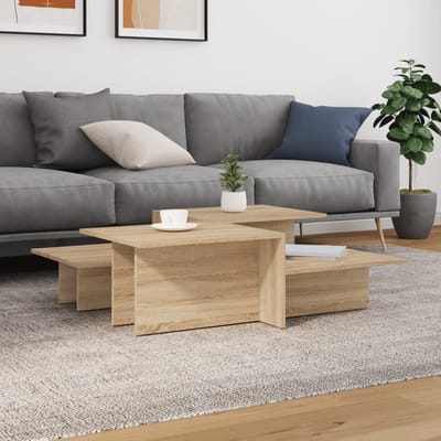 vidaXL - Salontafels - 2 - st - bewerkt - hout - sonoma - eikenkleurig