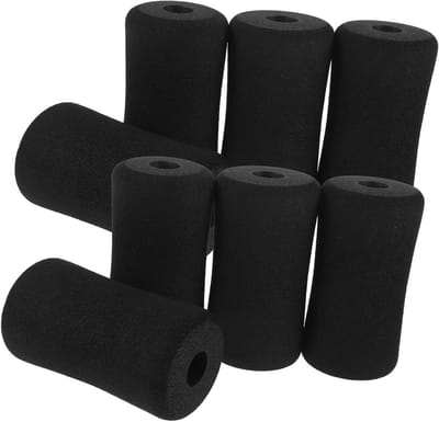 Schuimkussentjes - Voetkussenrollen Spons - Fitnessapparatuur Beschermen - Gemakkelijk Schoon Te Maken - 13.5x7x7 cm - Zwart