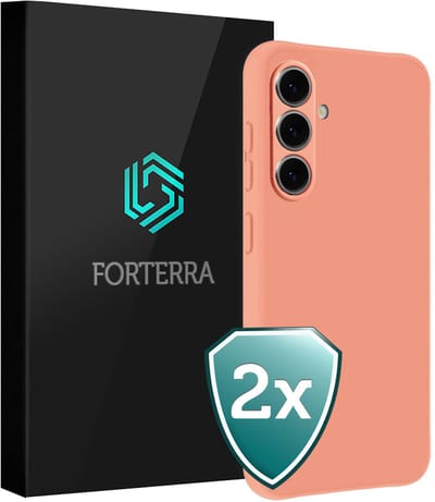 Hoesje 2 Stuks - Geschikt voor Samsung Galaxy A37 - Sterk & Shockproof - Back Cover - Case Siliconen - Telefoon Hoes - Perzik
