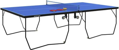 SPORTNOW-MDF, Stahl-Blau-274L x 152,5B x 76H cm-Tischtennisplatte