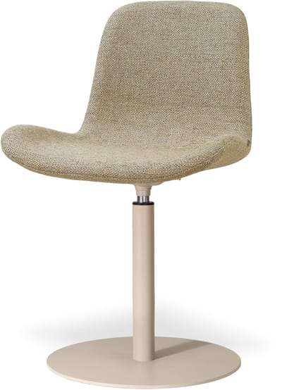Nolon Niva-Fé Draaibare Tulp Eetkamerstoel Taupe Melange - Beige Onderstel - Japandi - Comfortabel