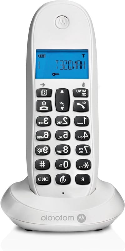 Draadloze DECT Telefoon - Vaste lijn - Thuiscommunicatie - Oproepblokkering - 50 Contacten - Wit