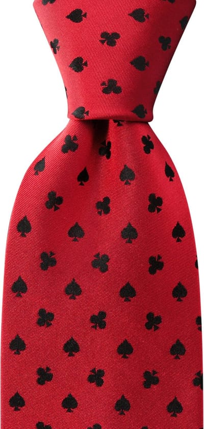We Love Ties - Stropdassen - Stropdas The Gambler - rood / zwart