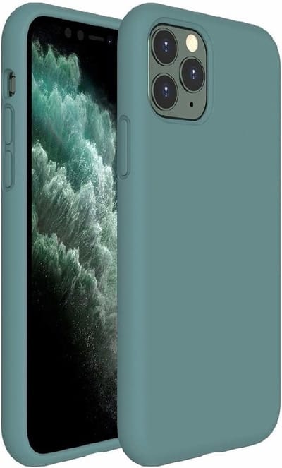 Silicone case geschikt voor Apple iPhone 11 Pro - groen + Glazen Screenprotector - Flexibele en Duurzame Case - Stijlvolle Silicone Hoes - Val- en Krasbestendige Bescherming - Zachte Siliconen Beschermcase