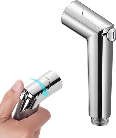 Bidet Handdouche - Toilet Sproeier - Persoonlijke Hygiëne - Verstelbare Waterdruk - 14.2 cm Lengte - Zilver Grijs