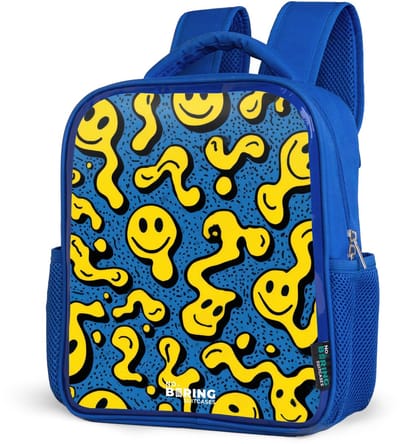 NoBoringSuitcases.com® - Rugzak blauw - Schooltas jongens - Vloeibare vrolijkheid - Kinder rugtas jongen - Boekentas kind - Kinderrugzak voor school - Schoolrugzak