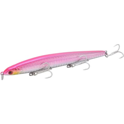 Leurre Dur pour Pêche à la Ligne 3 Crochets Crayon Leurre de Pêche Professionnel Appât de Pêche Longue Distance Leurre Artificiel pour Pêche en Mer #4 pink