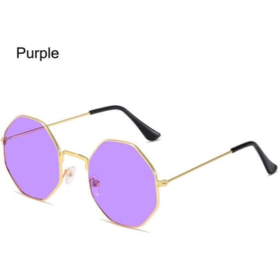 Retro Ronde Zonnebril Mode Metalen Montuur UV400 Bescherming Oogkleding voor Dames Heren Hippie Disco Feest Buiten