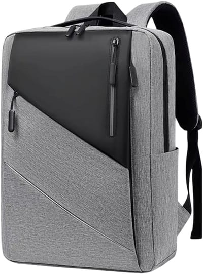 Heren Laptop Rugzak Zakelijk & Reizen – Grote Capaciteit Backpack met Laptopvak – Waterdichte Schooltas - Werk Rugzak met USB-Aansluiting – Computer Rugzak voor Werk, Studie, Reizen en Dagelijks Gebruik - Grijs