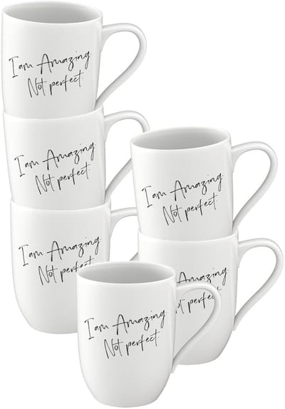 Becher 'Amazing. Not Perfect.' Statement 290 ml Set van 6