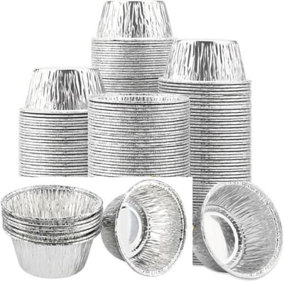 Set van 100 Aluminium Ramekins 150ml - Hittebestendig en Herbruikbaar