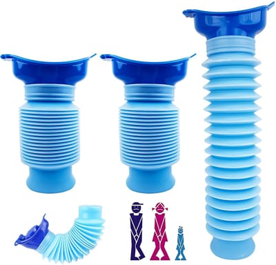 3 Stuks Nood Unisex Toilet - 750ml Emergency Wc - Camping Toilet - Herbruikbaar Urinaal - Meeneem Toilet - Plas Fles - Wc Voor in De Auto - Kinder Toilet - Geschikt Voor Lange Afstanden Rijden, Kamperen in De Buitenlucht, Wandelen, Files