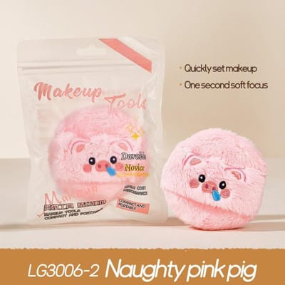 Pouf en Peluche Doux Flocké Respectueux de la Peau Poudre Libre Fixatrice Maquillage Peluche Transfrontalier Outil Beauté