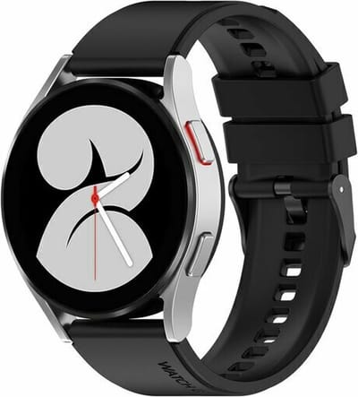 By Qubix - Geschikt voor Garmin bandje - Geschikt voor Garmin Vivomove 3 / HR / Luxe / Sport / Style / Trend - Siliconen gesp bandje - Zwart - Smartwatch bandje 20mm