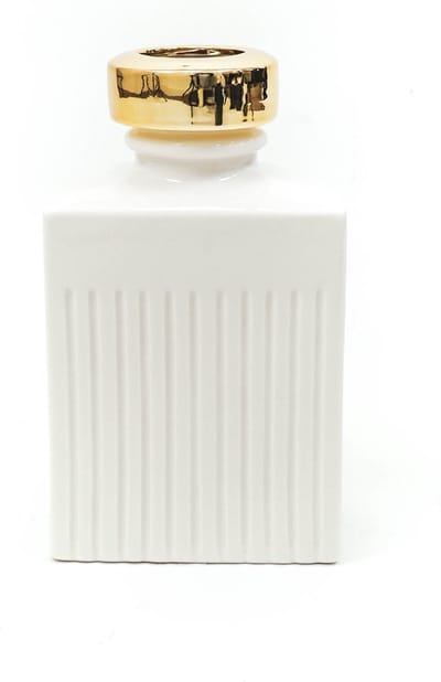 HV Home de Cologne Vaas - Wit/Goud - 14.5x9.3x25.1cm
