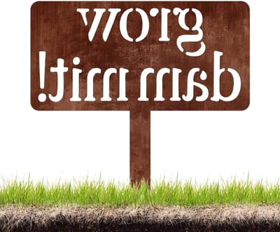 Grappige Tuinbordjes - Metalen Tuindecoratie - Tuin Aankleding - Vintage Stijl - 30x30cm - Niet gespecificeerd