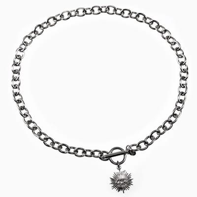 42cm Ketting met Zon Hanger Dames - RVS Plated - Halsketting - Dottilove Schakelsketting