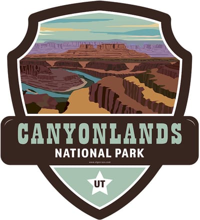 Signs USA - Landmark CANYONLANDS National Park - Wandbord - 28 x 31 cm