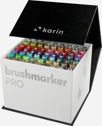 Karin Brushmarker PRO Mega Box - set van 60 kleuren + 3 blenders