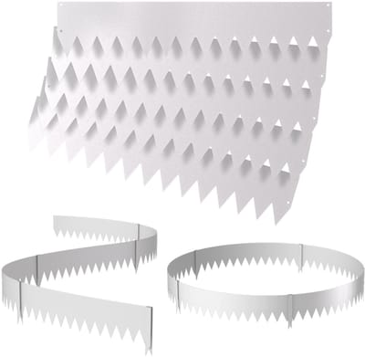 Gazonafscheiding Slakkenafweer Gegalvaniseerde Bloemenafscheiding Scheurrand Tuinafscheiding Staal 100x20cm 10m Zilver