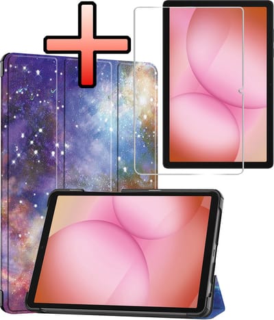 Hoes - Geschikt voor Samsung Galaxy Tab A11 Plus - Met Screenprotector - Trifold Bookcase - Hard Cover - Hardcover Book Case - Tablet Hoesje - Galaxy