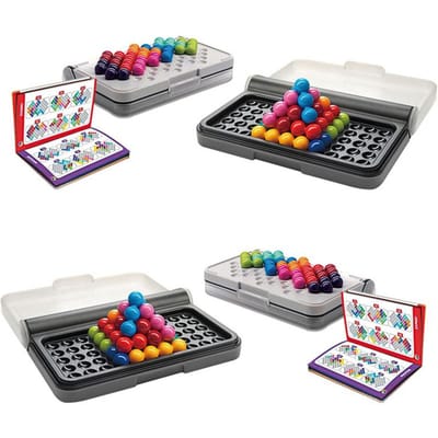 1 Boîte de Billes Magiques Jeu de Voyage Pour Enfants Adultes Compétence Cognitive Jeu pour le Cerveau Jouet d'Apprentissage Montessori gray