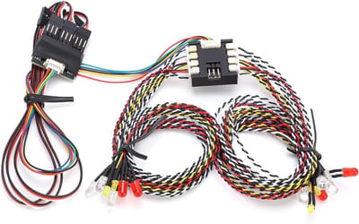 LED Verlichtingsset voor RC Auto's - 16 LED Lampen, Simulatie Flitslichten en Verlichtingssysteem voor Crawler Modellen