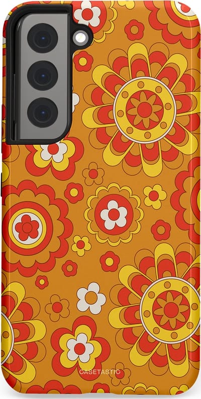 Casetastic Hoesje Geschikt voor Samsung S22 - Stijlvolle Beschermende Duo-layer Case - Retro droom