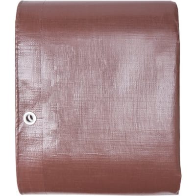 VEVOR Zeildoek PE-doek 609,6 x 1219,2 cm Beschermzeil 16 Mil Houten zeildoek 16 x 16 Stoffen tuinzeildoek Waterdicht UV-bestendig voor het afdekken van campers, auto's, motoren en tuinmeubelen Bruin