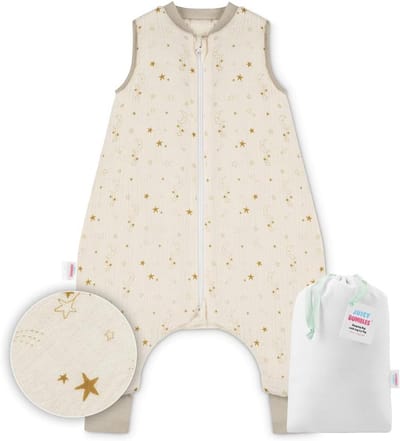 Warme Baby Slaapzak met Voetjes en Pijpen - 2.5 Tog Mousseline Katoen voor Winter - 1 tot 4 Jaar