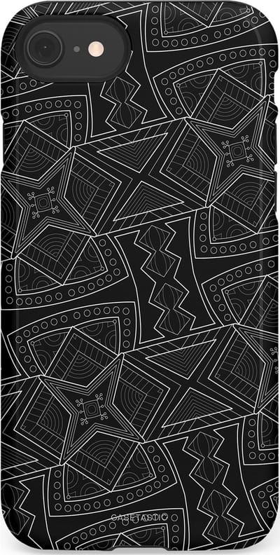 Casetastic Hoesje Geschikt voor Apple iPhone 7/8/SE - Stijlvolle Beschermende Duo-layer Case - Afrikaanse kunst