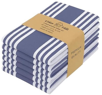 Strepen Keukenhanddoeken Set - 100% Katoen, Absorberend en Duurzaam - 51x76 cm - Set van 6