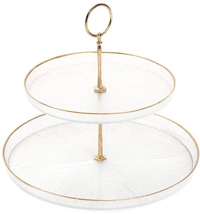 Homla - MONZE - Transparant met twee etages - 21 cm, 28 cm - 862095