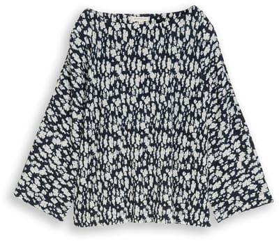 Tom Tailor - Crinkle T-shirt met vleermuismouwen - Maat XXL - blue ginkgo minimal