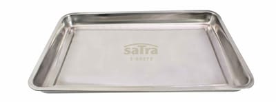 rvs metalen bak 600x400x50 mm - lek bak - opvangbak - olieopvangbak - satra