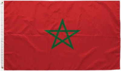 Scoby - Marokkaanse Vlag - Moroccan Flag - Marokko - 90x150cm - Original Colors - Strong Quality - Inclusief Bevestigingsringen