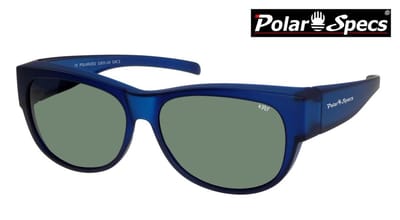 Polar Specs® Overzet Zonnebril PS5097 – Mat donker Blauw – Polariserend Groen standaard Cat.3 – Medium – Unisex