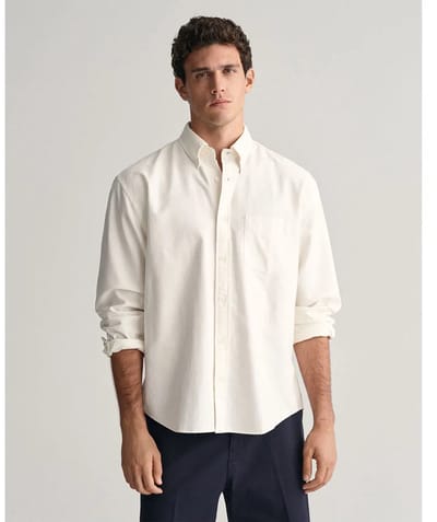 Gant Heritage Oxford Overhemd Met Lange Mouwen Beige,Wit XL Man
