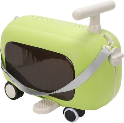 Kinder Koffer - Reiskoffer - Reizen met kinderen - Inklapbare voetsteunen - 47x32x24 cm - Groen