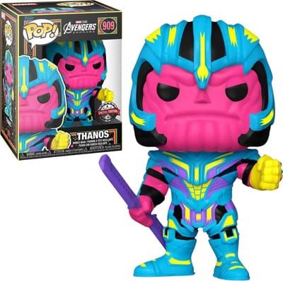 POP! Marvel Thanos BlackLight Blue Suit 909 Marvel Avengers Exclusive