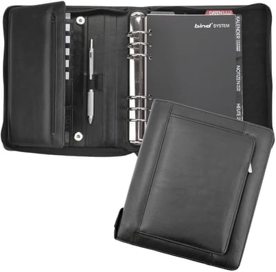 Managerplaner A5 - Systemplaner Timer - Tijd Beheer - Kalender 1 Dag 1 Pagina - 25.5 x 21.5 cm - Zwart