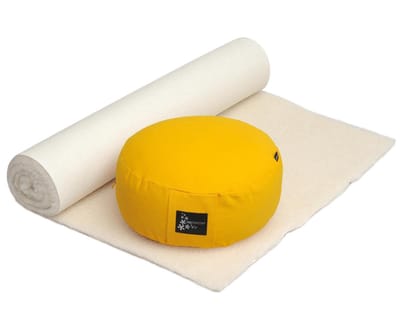 Yogistar Yoga-Set Comfort Edition - Meditation natur 75 x 200 cm black