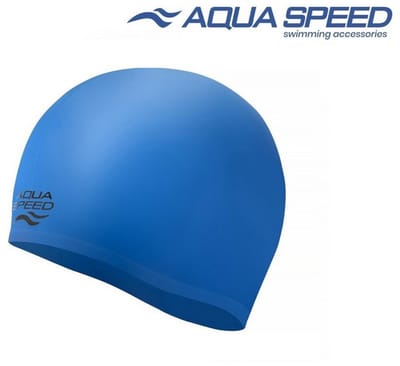 Aqua Speed Volume Cap Badmuts – Extra Ruimte & Comfort – Naadloos Siliconen – Chloorbestendig - Blauw