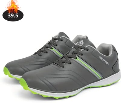 Livano Golfschoenen Heren - Golfkleding - Golfschoenen Antislip - Waterdicht - Golfen - Grijs/Groen - 39.5